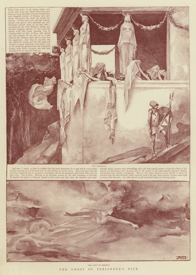 De geest van de vrouw van Periander door John Reinhard Weguelin